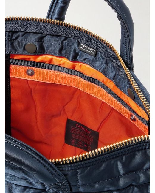 Porter-Yoshida and Co Blue Tanker Helmet Nylon-Twill Tote Bag for men