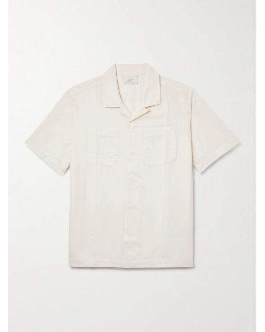 Mr P. Natural Camp-Collar Cotton And Linen-Blend Twill Shirt for men