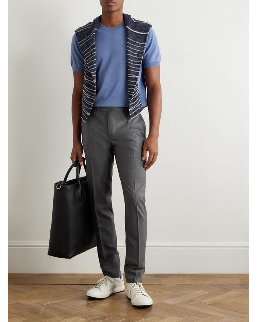 Slowear Gray Venezia 1951 Slim-Fit Virgin Wool Trousers for men