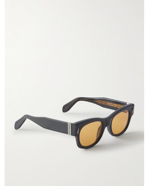 Cutler & Gross Black The Great Frog Halen Rectangular-Frame Acetate Sunglasses for men