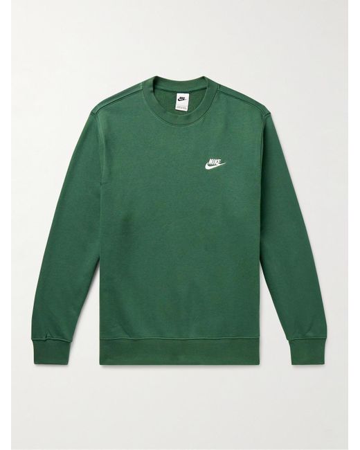 Nike Sportswear Club Sweatshirt aus "Tech Fleece"-Material aus einer Baumwollmischung mit Logostickerei in Green für Herren
