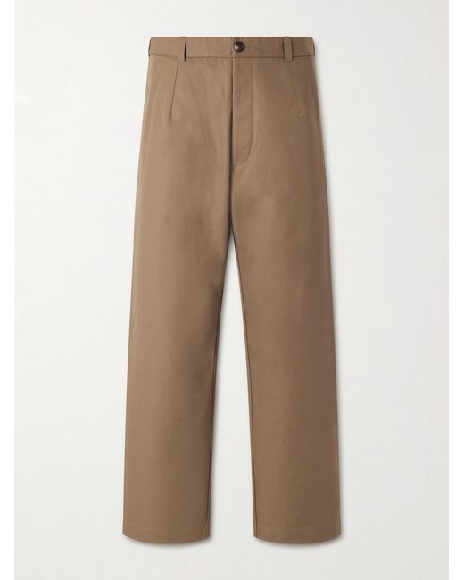 Loro Piana Natural Fuji Cleveland Cotton-gabardine Wide-leg Trousers for men