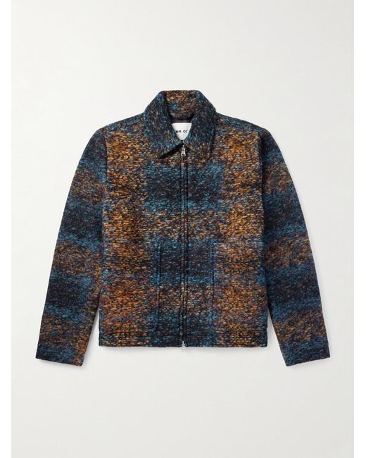 NN07 Blue Gael 80267 Wool-blend Jacquard Jacket for men
