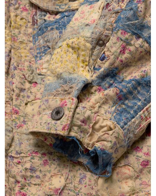 Kapital Natural Boro Distressed Patchwork Cotton And Linen-Blend Jacket for men