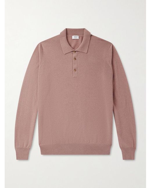 Ghiaia Pink Cashmere Polo Shirt for men