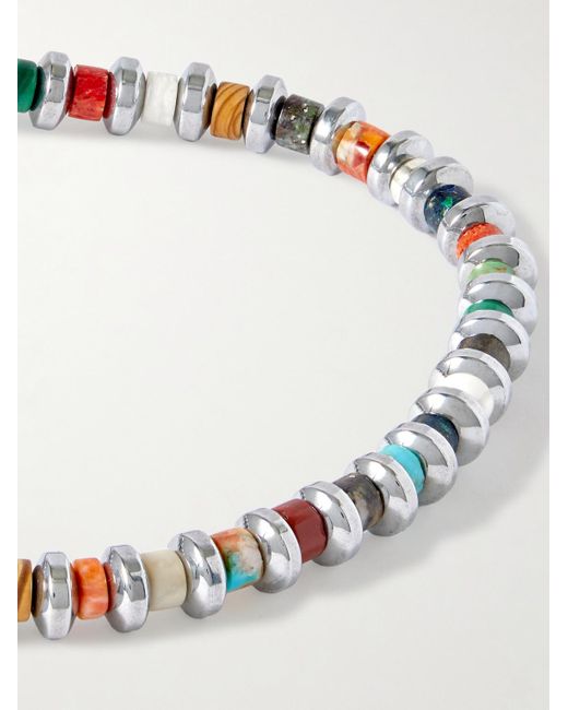 Mikia Natural Multi-Stone Beaded Bracelet for men