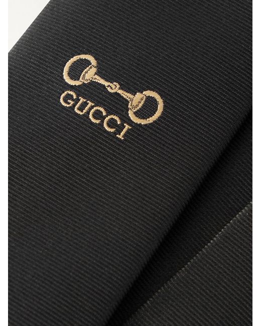 Gucci White 7Cm Silk-Twill Tie for men