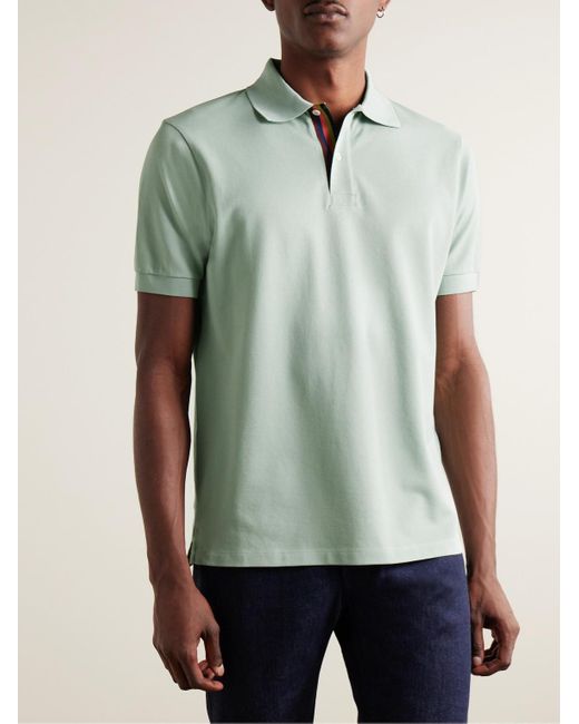Paul Smith Green Cotton-piqué Polo Shirt for men
