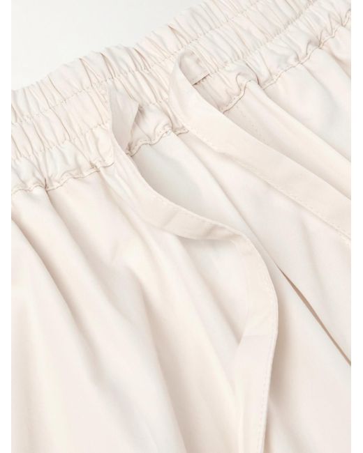 Umit Benan Natural Straight-leg Cotton-poplin Drawstring Trousers for men