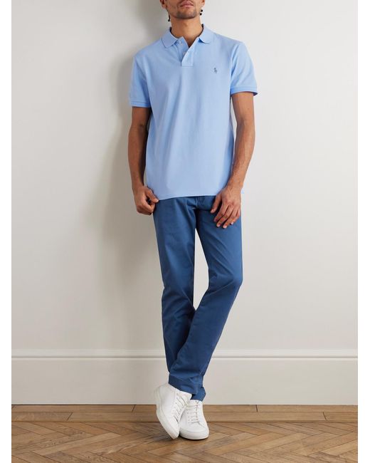 Polo Ralph Lauren Blue Greenwich Straight-leg Cotton-blend Trousers for men