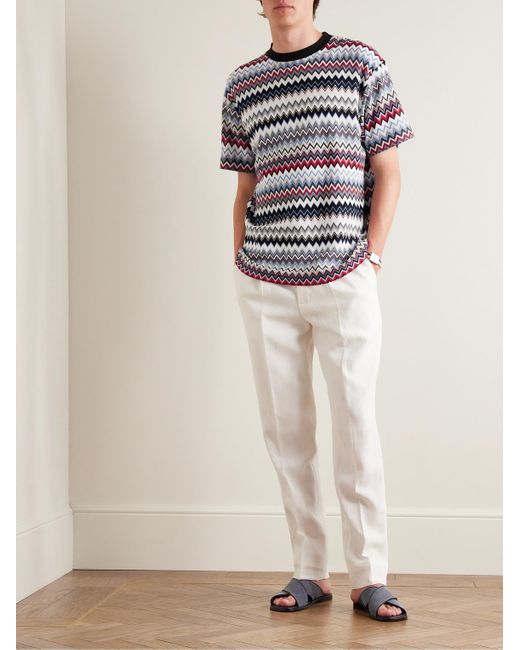 Missoni Gestreiftes T-Shirt aus Baumwolle in Multicolor für Herren