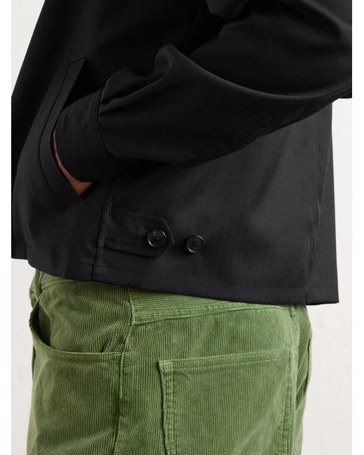 Auralee Black Herringbone Wool Blouson for men