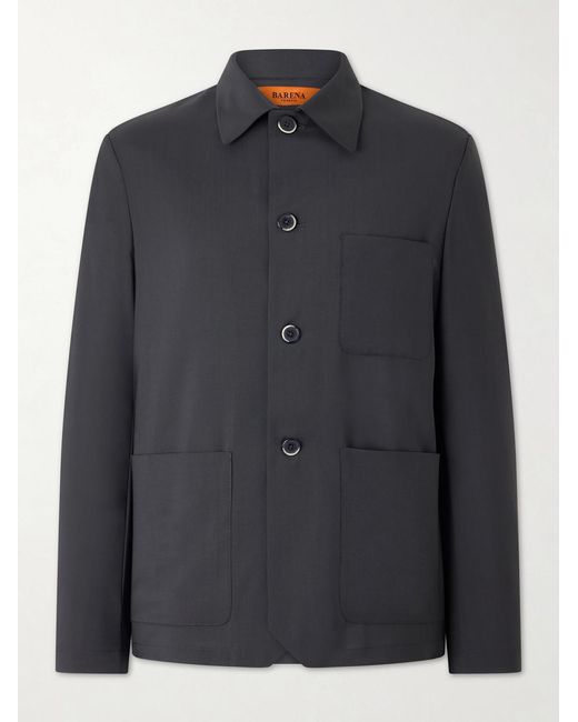 Barena Black Virgin Wool Overshirt for men