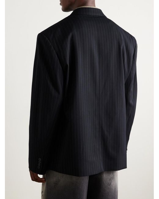 Acne Black Jotam Oversized Pinstriped Twill Blazer for men