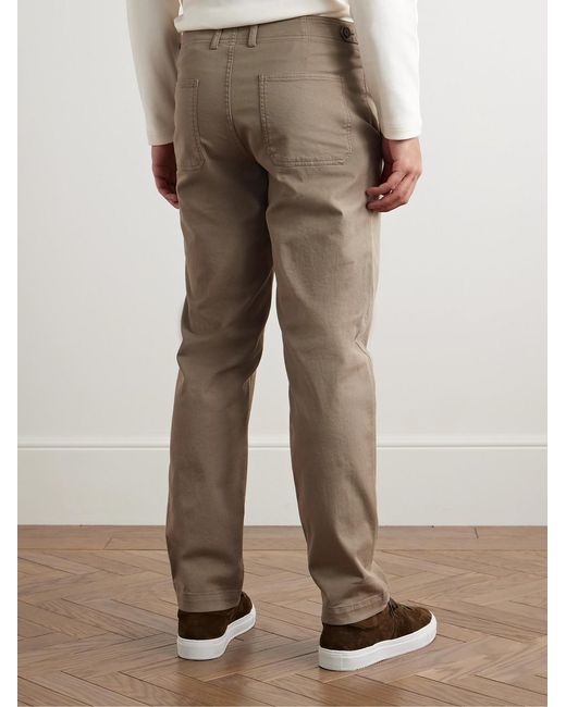 Mr P. Natural Samuel Straight-Leg Cotton-Blend Twill Trousers for men