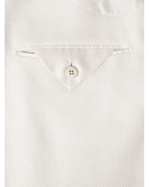 Tom Ford White Shelton Wool, Mohair, Silk And Linen-Blend Blazer for men