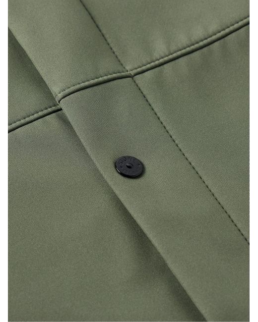 Stone Island Green Logo-appliquéd Shell Hooded Jacket for men