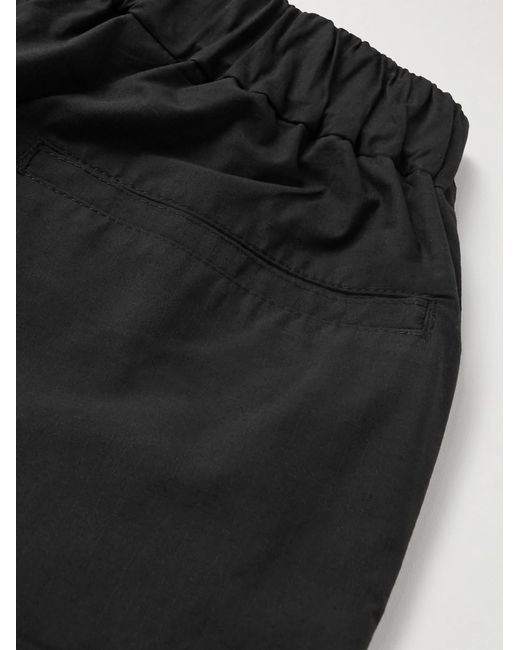Adish Black Straight-Leg Logo-Appliquéd Cotton-Blend Ripstop Trousers for men