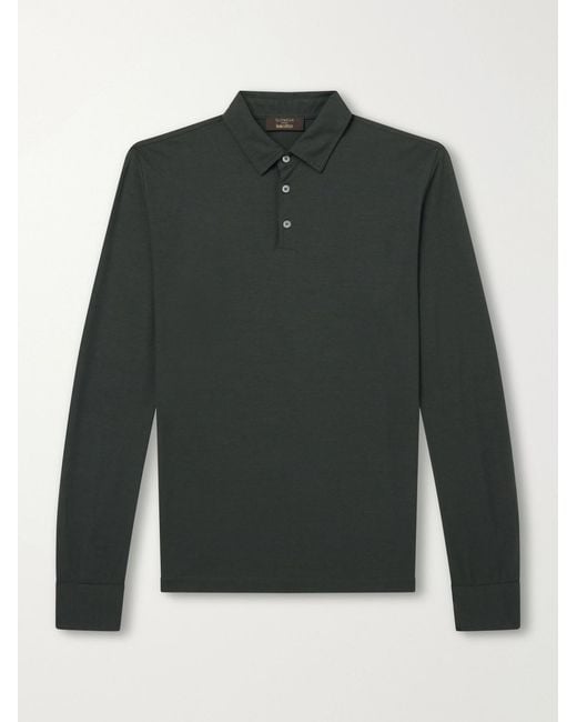 Slowear Green Zanone Slim-Fit Icecotton Piqué Polo Shirt for men