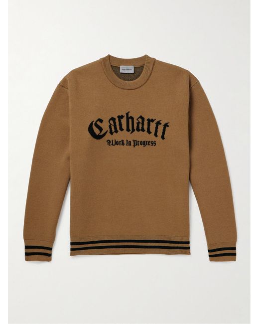 Carhartt Natural Onyx Striped Jacquard-knit Sweater for men