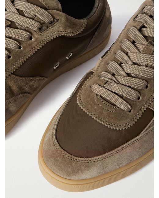 Christian Louboutin Tutti Rui Sneakers aus Veloursleder und Shell in Brown für Herren