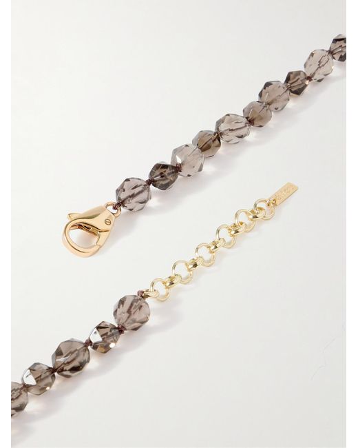 Eliou Natural Brody Gold-plated Quartz Beaded Necklace for men