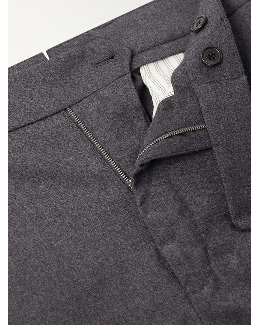 Slowear Gray Straight-Leg Wool-Blend Trousers for men
