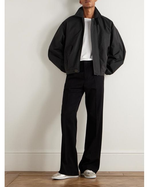 Amomento Black Padded Cotton-blend Twill Jacket for men