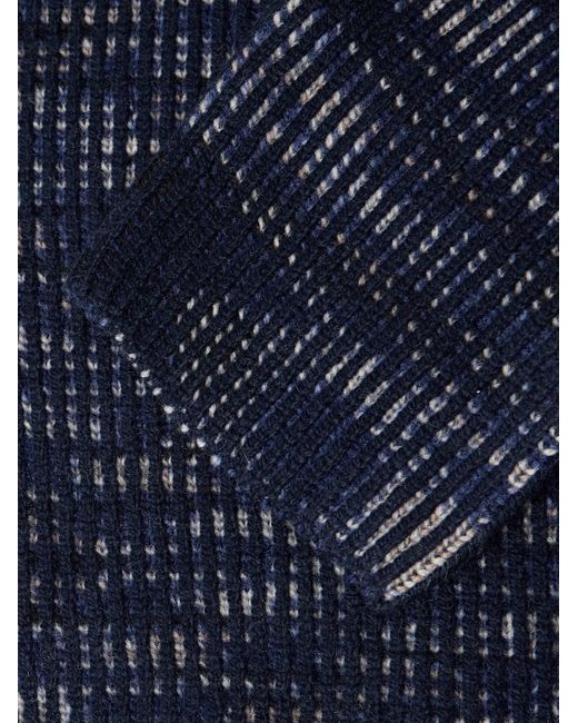 Missoni Blue Unstructured Space-Dyed Ribbed Wool Blazer for men