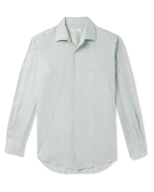 Loro Piana White André Arizona Linen Shirt for men