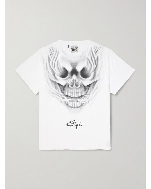 GALLERY DEPT. White Car Club Printed Cotton-Jersey T-Shirt for men