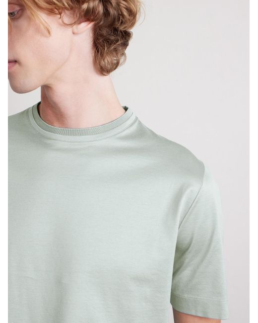 Canali Green Cotton-jersey T-shirt for men