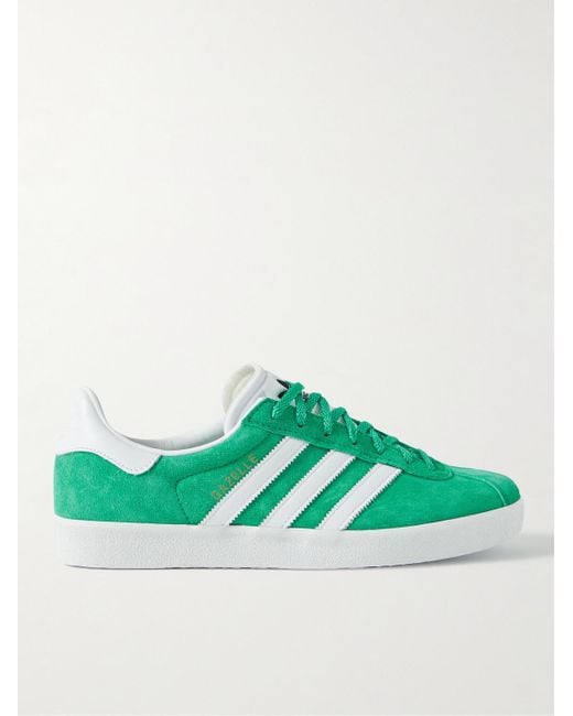 Adidas Originals Green Gazelle 85 Leather-trimmed Suede Sneakers for men