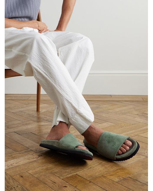 Mr P. Green David Regenerated Suede By Evolo Sandals for men
