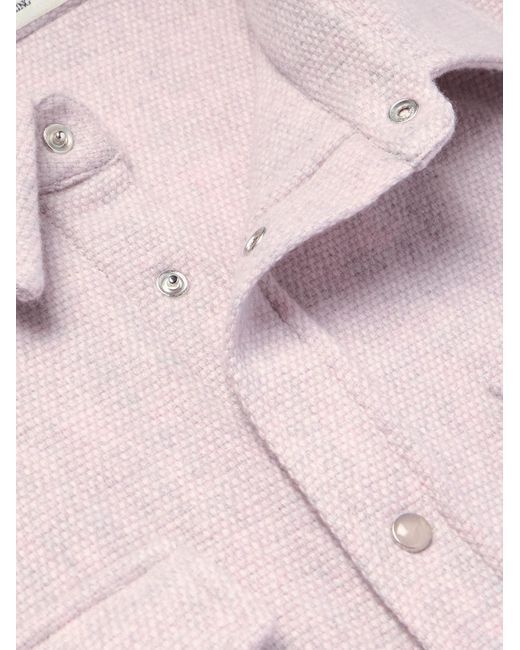 God's True Cashmere Pink Cashmere Shirt for men