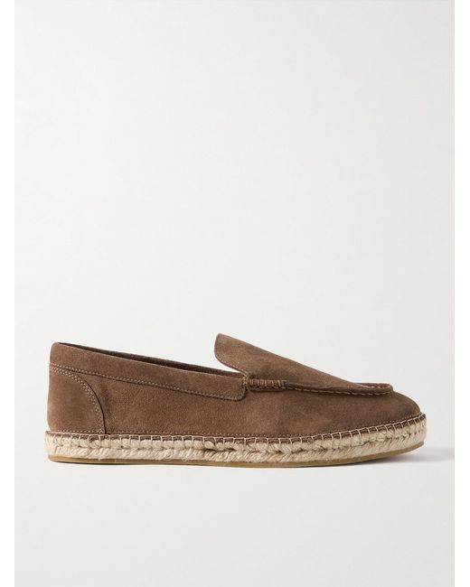 Mr P. Brown Suede Espadrilles for men