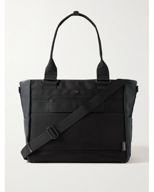 Master Piece Black Rise Ver.2 3Way Leather-Trimmed Mastertex-09 Tote Bag for men