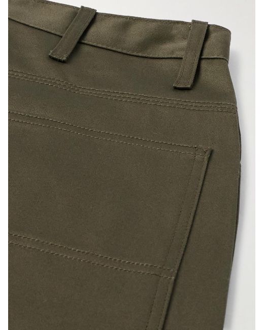 Monitaly Green Straight-leg Cotton-sateen Trousers for men