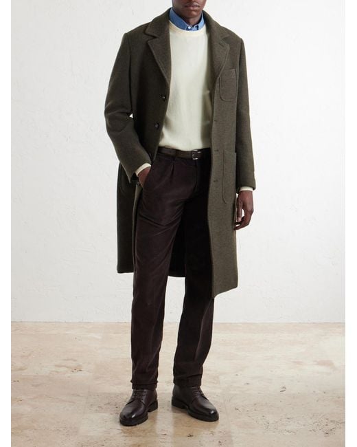 Massimo Alba Green Florio10 Virgin Wool Coat for men