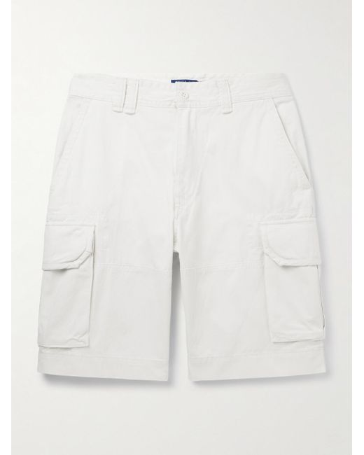 Polo Ralph Lauren White Gellar Straight-leg Stonewashed Cotton-twill Cargo Shorts for men