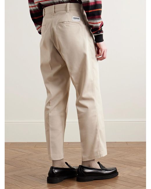 Neighborhood Natural Wp Straight-Leg Cropped Twill Trousers for men