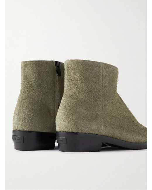 Fear Of God Green Western Low Suede Ankle Boots for men