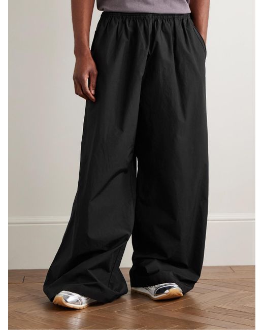 Pantaloni A Gamba Larga di Acne in Black da Uomo