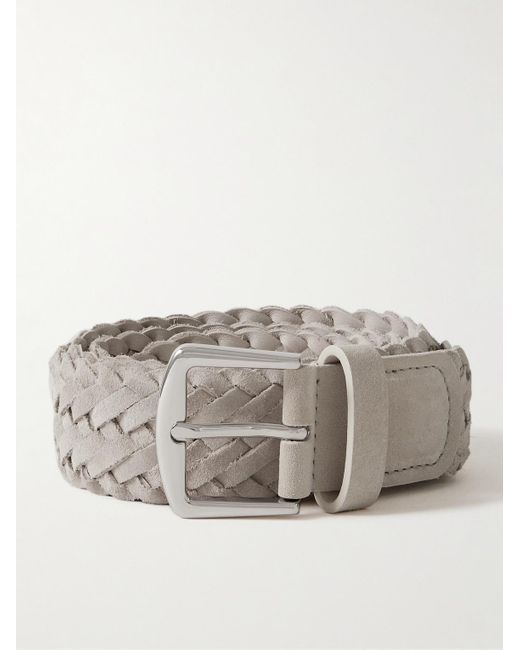 Loro Piana Multicolor 4Cm Woven Suede Belt for men