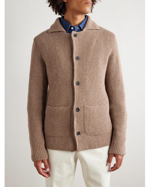 Rubinacci Natural Cashmere Cardigan for men