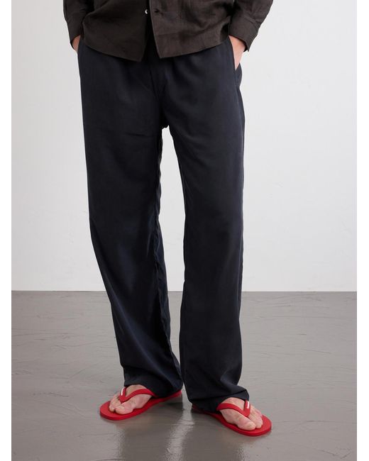 Christian Louboutin Red Logo-Embossed Rubber Flip Flops for men