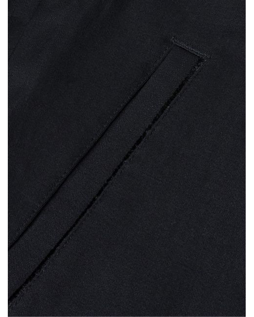 Visvim Blue Mayfield Velour-trimmed Wool And Linen-blend Bomber Jacket for men