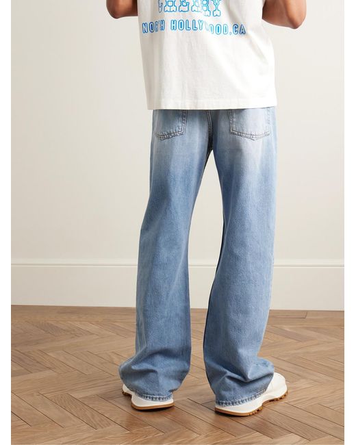 Acne Blue 2021M Flared Distressed Jeans for men