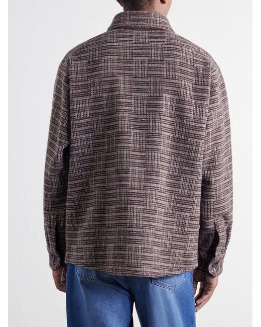 A.P.C. Purple Baptiste Merino Wool Overshirt for men