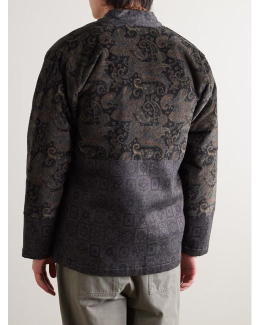 Universal Works Jacke aus Baumwollcord mit Paisley-Print in Black für Herren